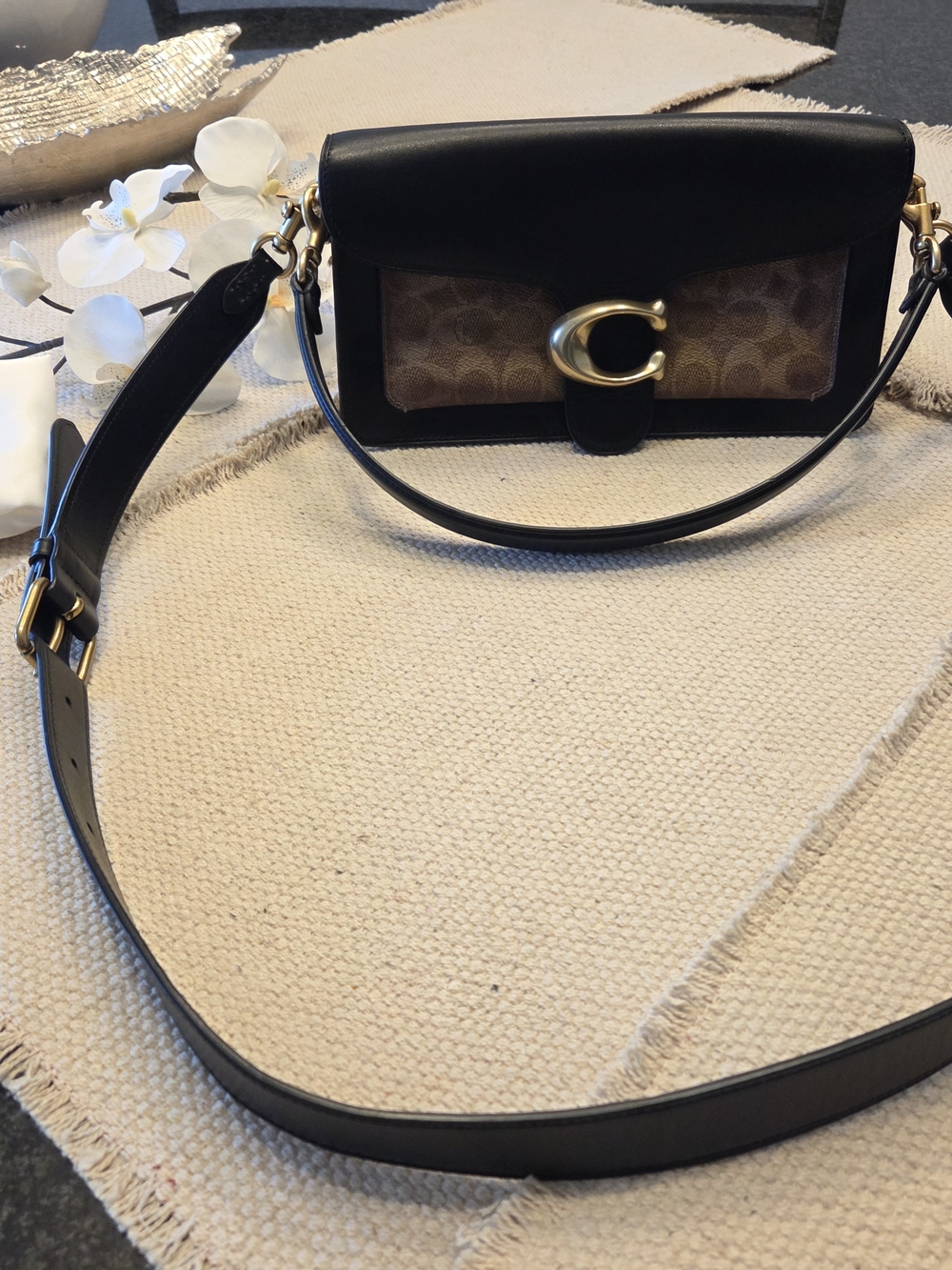 Coach Tabby Shoulder Bag in Black and Brown
